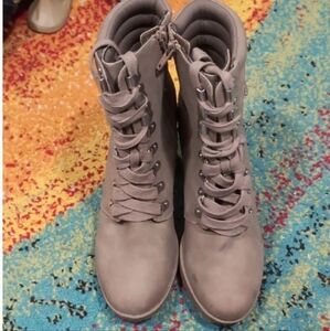 Ladies with lace up boots